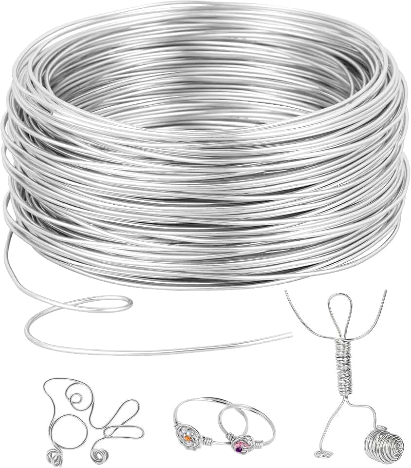 Romon Basteldraht, Aluminium Schmuckdraht, DIY Draht Zum Basteln, Aluminiumdraht für Basteln Und Schmuck Herstellung (2mm X 50 M)