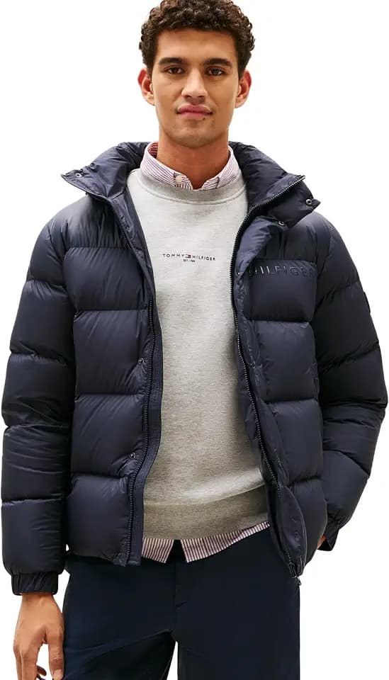 Tommy Hilfiger Herren Mix Down Hooded Puffer Mw0mw40613 Andere Jacken (1er Pack)