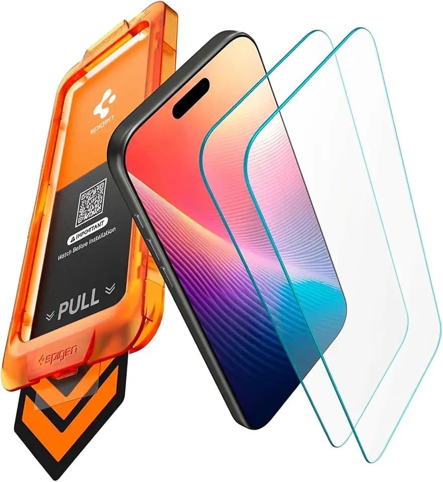 Spigen AlignMaster S Tempered Glass Screen Protector Guard for iPhone Air [2 Pack]