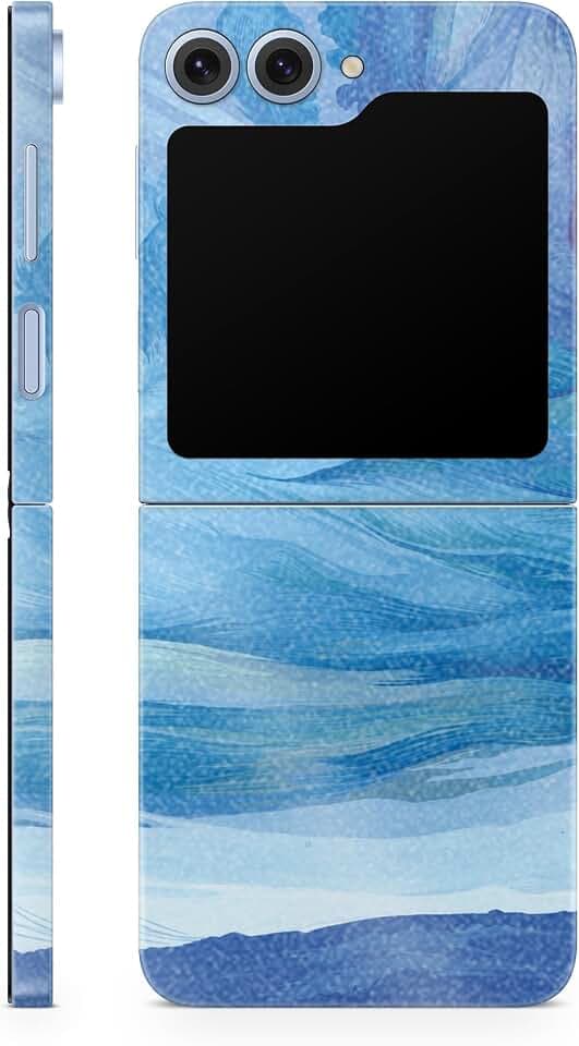 Glossy Glitter Phone Skin Compatible with Samsung Galaxy Z Flip 6 - Cell Phone Towers - Premium 3M Vinyl Protective Wrap Decal Cover - Easy to Apply | Crafted in The USA by MightySkins