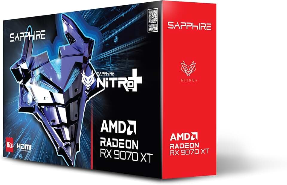Sapphire Nitro+ AMD Radeon RX 9070 XT OC 16 GB Grafikkarte 16.384 MB GDDR6