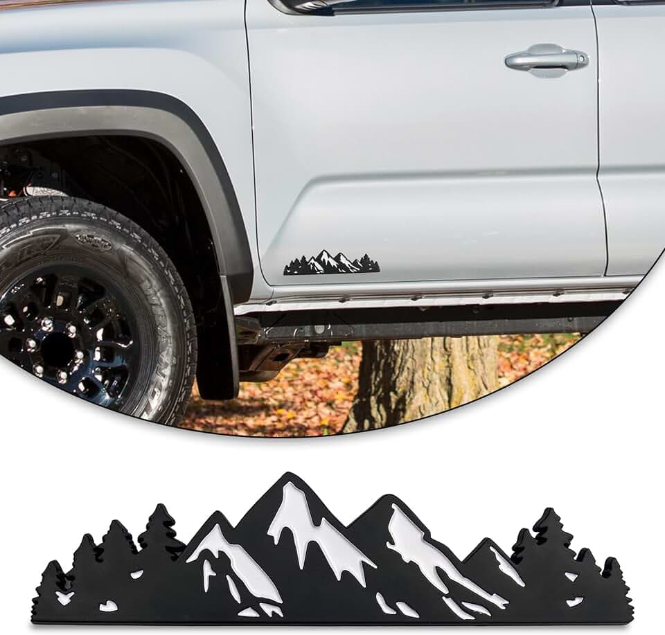 Zhizhong 10 Inch Snow Mountain Tree Emblem Fits Car Truck SUV Pickup RV