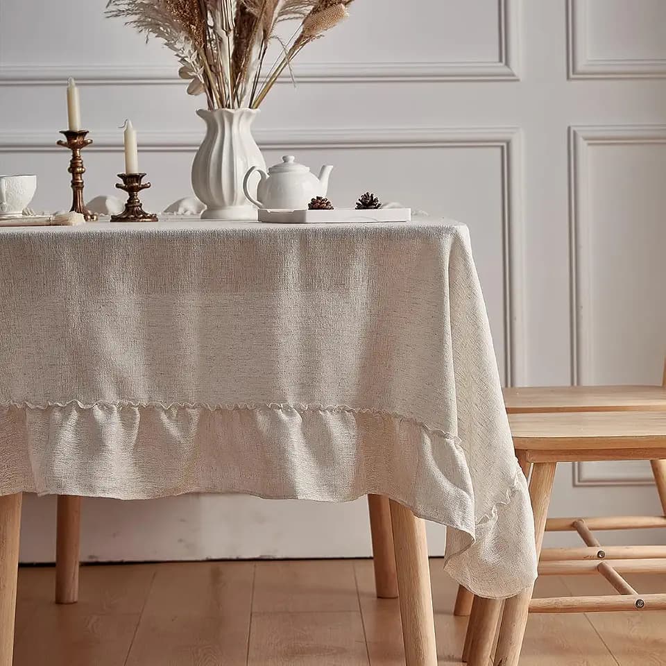 Linen Tablecloth, Natural, 60''x60''