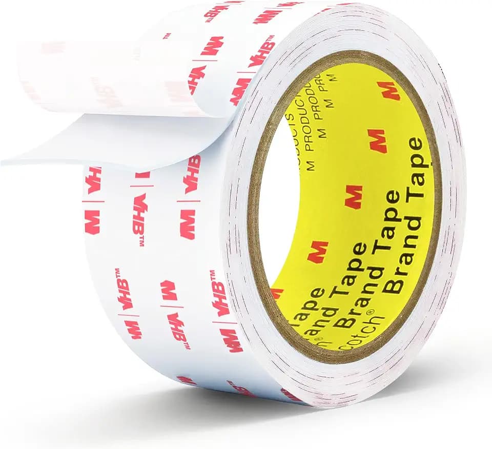 3M Double Sided Tape Heavy Duty, 2" x 9.85FT Removable Mounting Tape for Wall, Extra Strong Foam Tape, Picture Hanging Adhesive Strips Waterproof for Cars, Walls, Home, Office Décor
