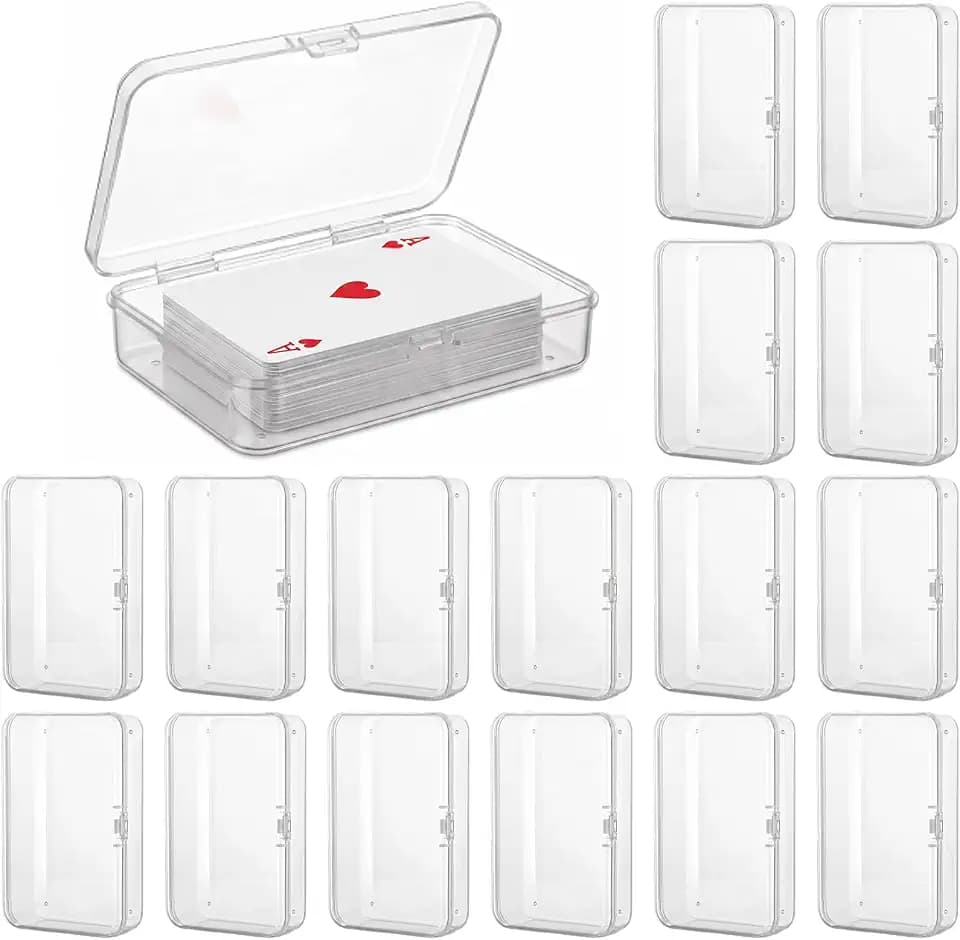 Transparent spielkarten box,10,5 x 7,5 x 2,5 cm,16 Stück