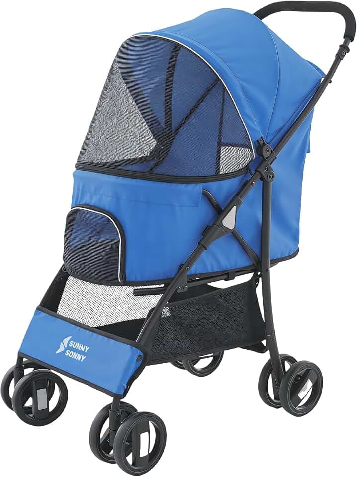 Sunny Sonny Faltbarer Jogger Haustier-Kinderwagen, Blau
