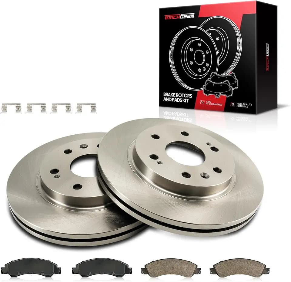 Torchbeam Front Brake Pads and Rotors Kit for Silverado 1500, Sierra 1500