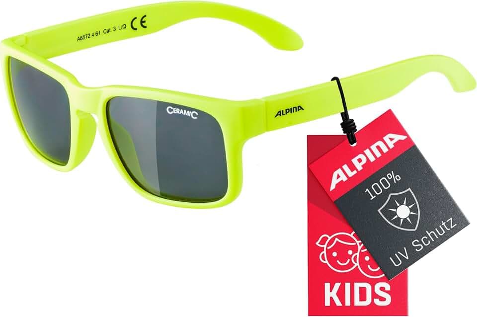 ALPINA MITZO - Verspiegelte Sonnenbrille für Kinder und Jugendliche, besonders bruchsicher für alle Abenteuer, mit UV-A-, B- & -C-Schutz