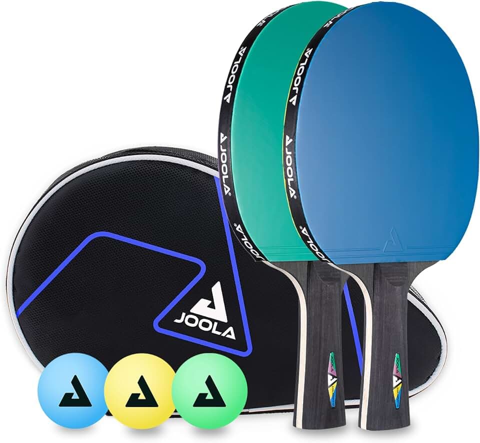 JOOLA Tischtennisschläger Set Colorato, Colorato Duo und Black&White - Ideal für Familien, Anfänger und Profis