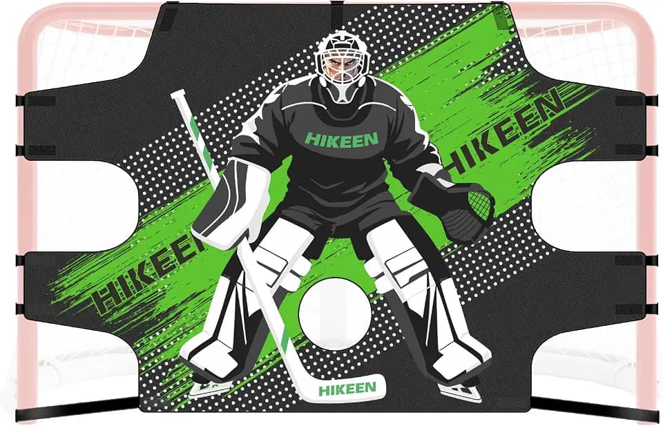 Hikeen Premium Hockey Goalie Shooting Target Tear - Proof Hockey Goal Practice Target with 7 Target Holes - Street Hockey & Ice Hockey Net Goalie Target for Practicing Shooting Accuracy