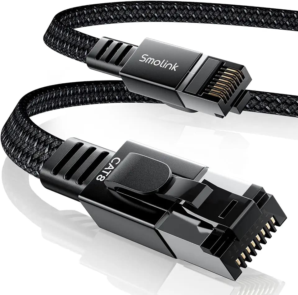 Smolink Cat 8 Ethernet Cable, 50ft 40Gbps 2000MHz RJ45 LAN Cable