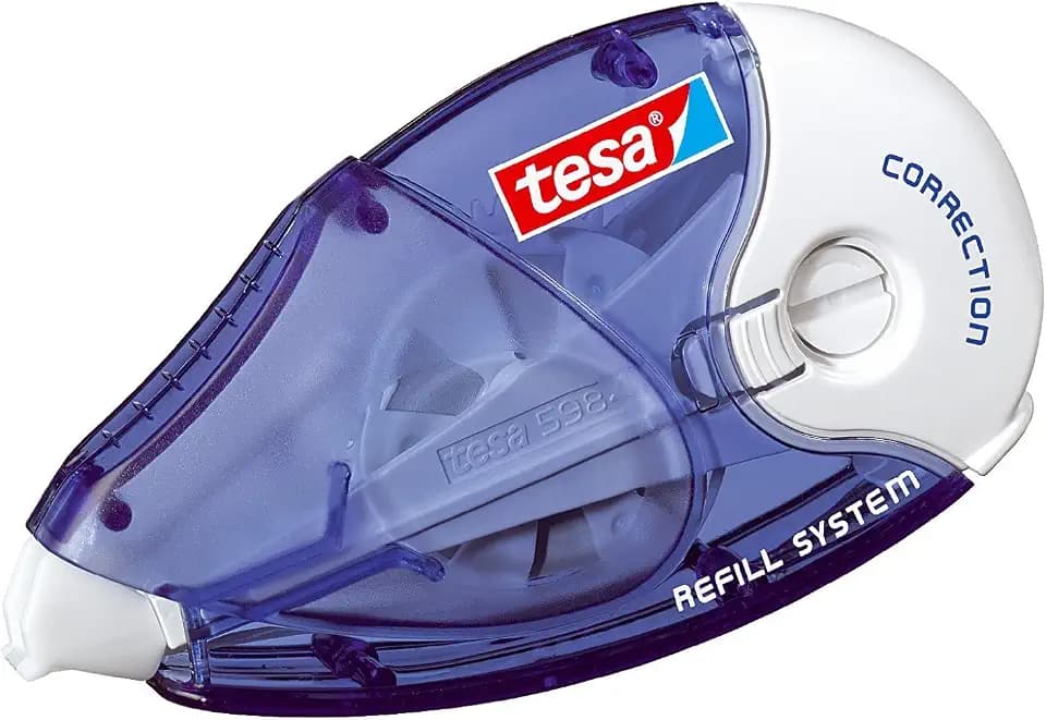 tesa CORRECTION ROLLER, 14 m x 4,2 mm - 2 x nachfüllbare Korrekturroller