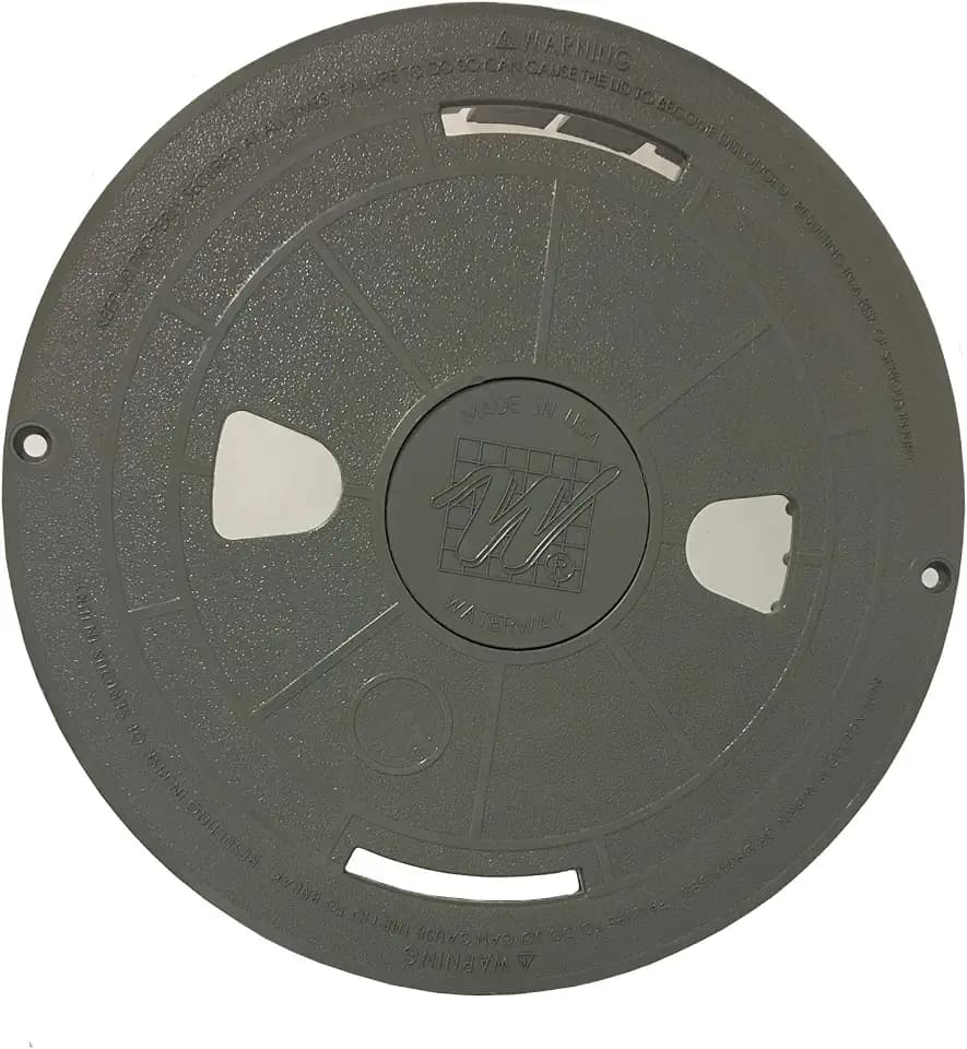 Waterway Plastics 540-6477WW Swimming Pool Skimmer Lid Cover Top 10” Round Gray Color