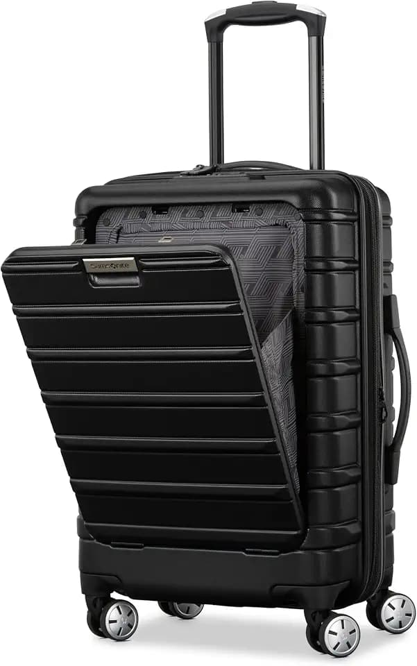 Samsonite Omni 2 Pro Hardside Expandable Luggage with Spinner Wheels, Pro Carry-on, MIDNIGHT BLACK