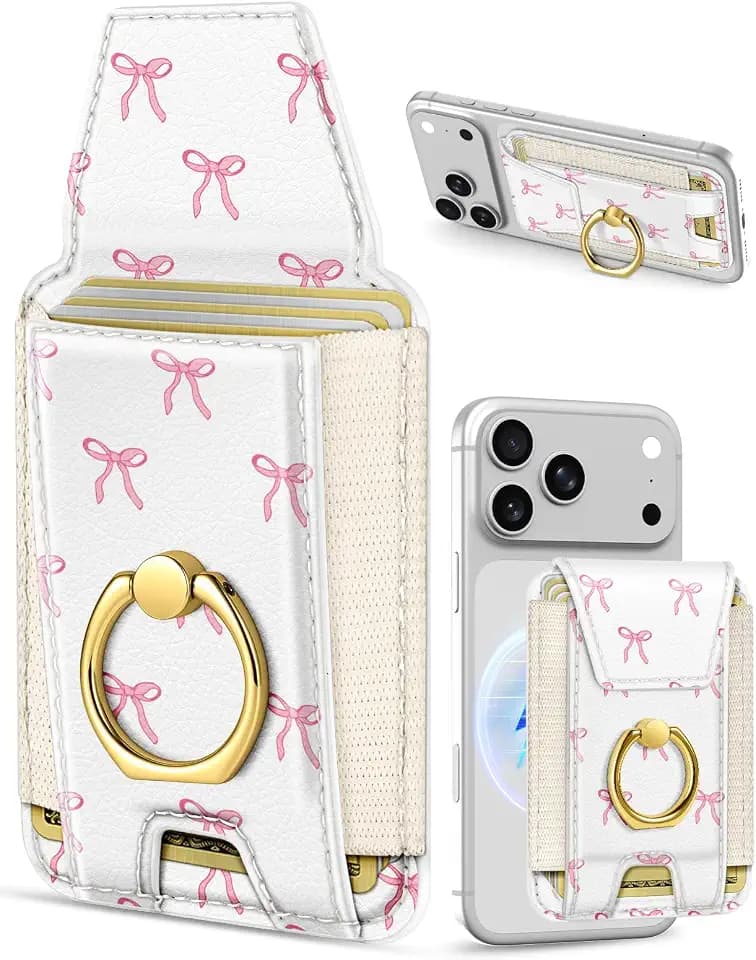 Shorogyt Compatible with Magsafe Wallet with Grip, Bow