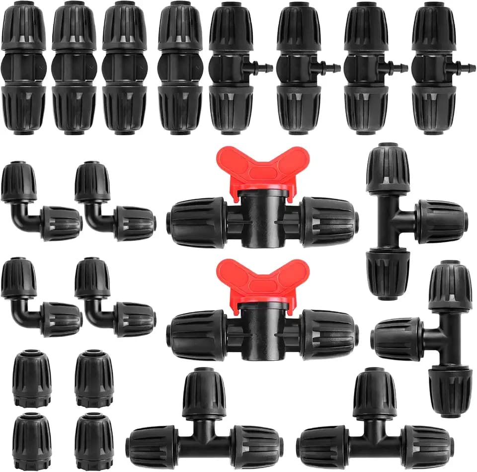 Nuyoah Micro Drip System Verbinder 13/16mm Tropfschlauch Verbinder Set 1/2"