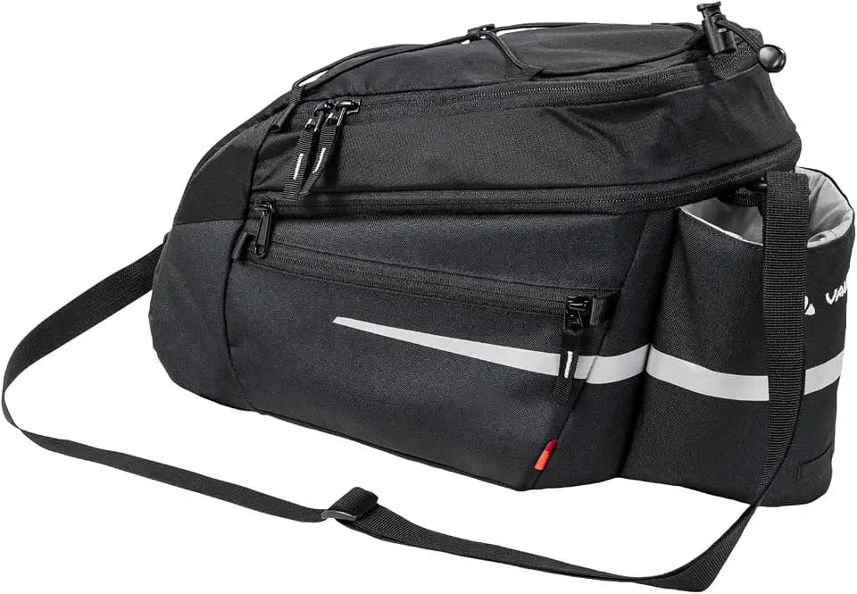 VAUDE Gepäckträgertasche Silkroad L (Snap-IT 2.0), 11 Liter Volumen, Black, Einheitsgröße