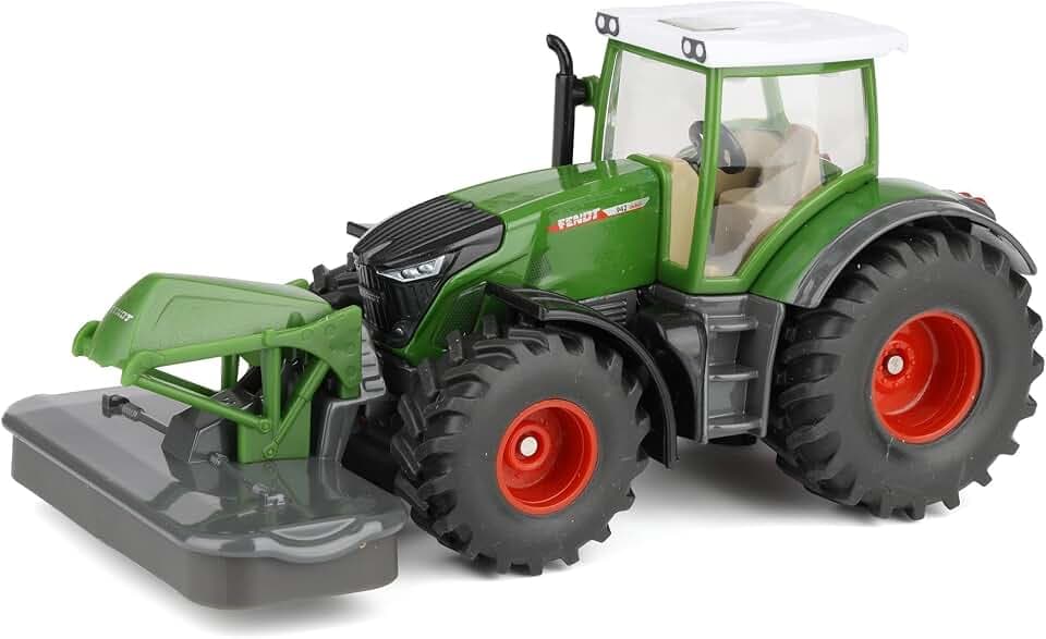 Siku 2000, Fendt 942 Vario mit Frontmähwerk, Metall/Kunststoff, 1:50, Grün, Mähwerk und Kabine zum Abnehmen, Anhängerkupplung