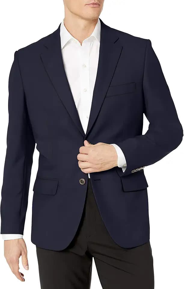 Amazon Essentials Men's Long-Sleeve Classic Button-Front Stretch Blazer