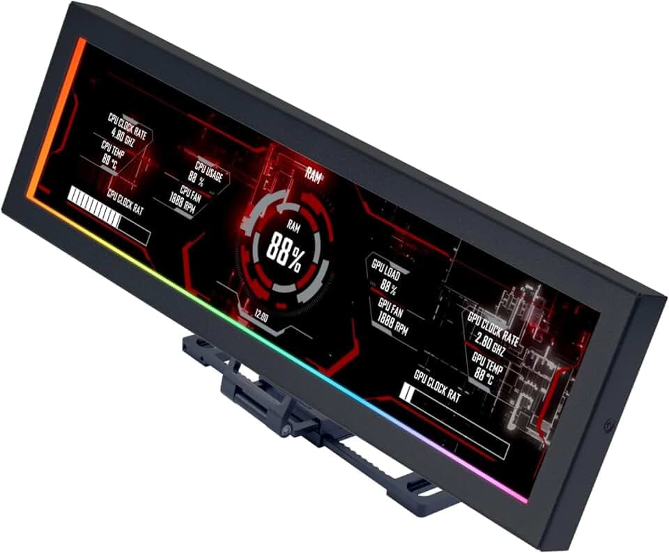 Lian Li SM088X 8.8" Universal LCD Screen with ARGB Frame, Black (US88 v1)