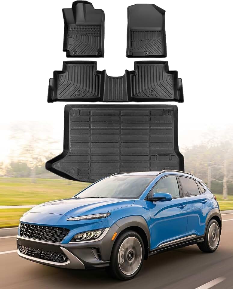 All Weather TPE for 2018-2023 Hyundai Kona Floor Mats (No for EV)