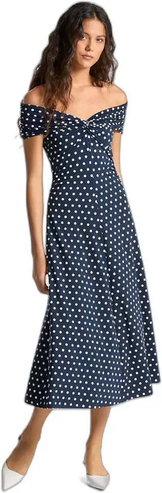 Michael Kors Women's Off Shoulder Midi Dress