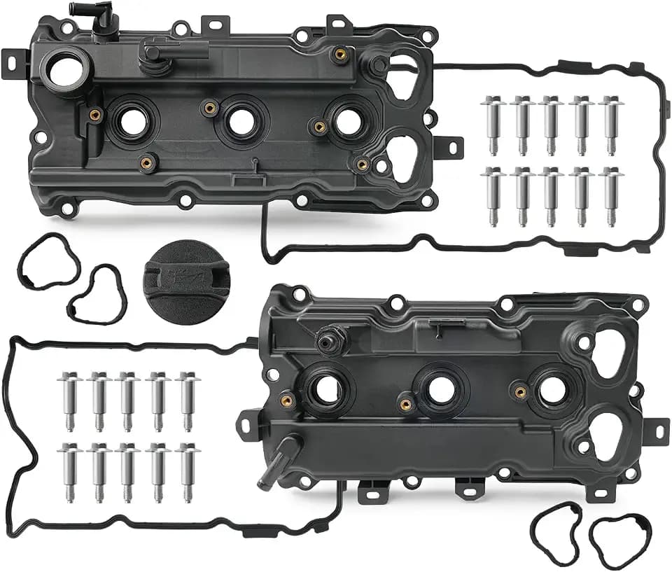 Engine Valve Cover with Gaskets & Bolts & Oil Filler Cap Compatible with 2009-2020 Nissan Maxima Altima Pathfinder Murano Infiniti QX60 3.5L V6 Replace 13264-9N00A 132649N00A 13264-9N00B 132649N00B