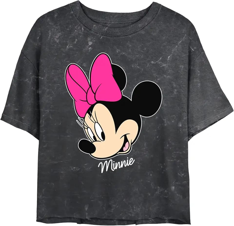 Junior's Mickey & Friends Minnie Mouse Portrait T-Shirt