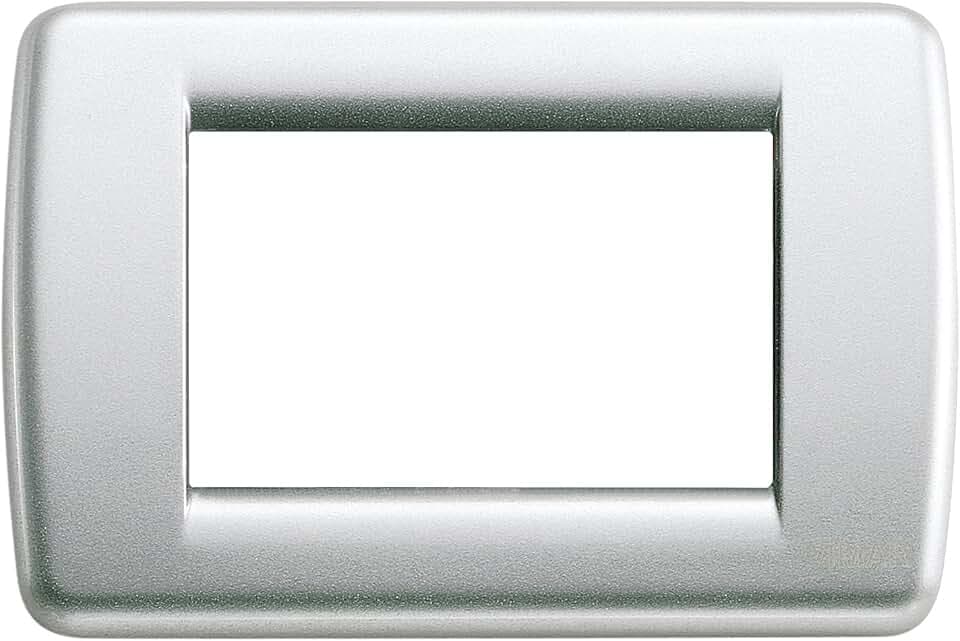 VIMAR SERIE IDEA – Metallplatte Rondo 3 Modul Silber Metallic
