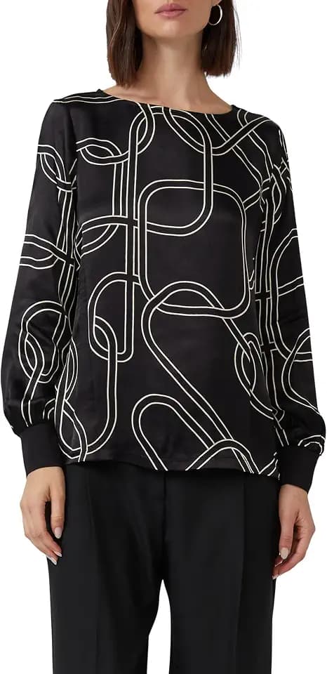 s.Oliver Satinierte Viskose-Bluse mit Print