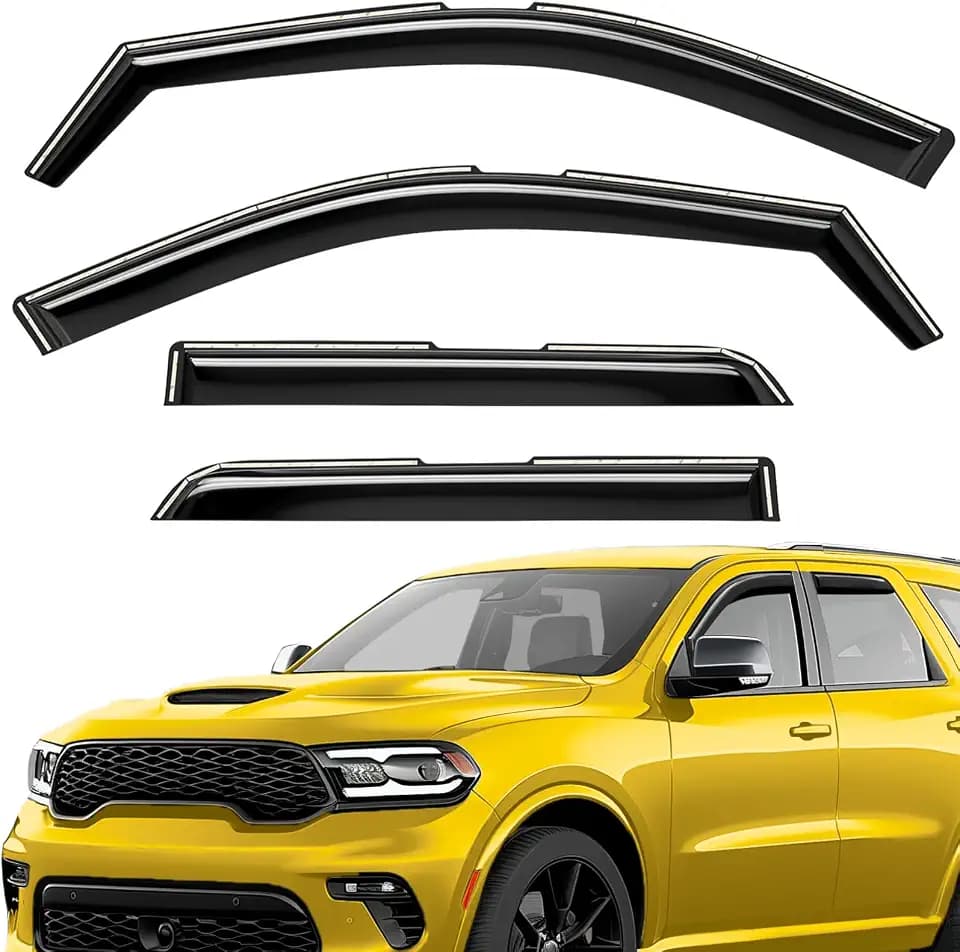 Extra Durable Window Deflectors in-Channel Window Visors Rain Guards Fit for Dodge Durango 2011-2026, Sun Visors, Wind Vent for Shades, Exterior Car Accessories - 4pcs. AG0871