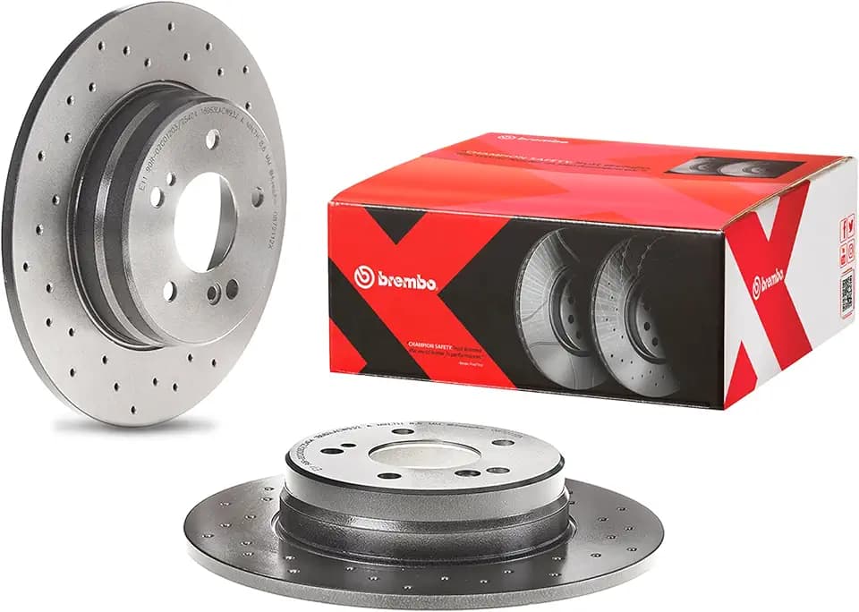 Brembo 08.7211.2X Xtra UV Coated solid drilled Rear Brake Rotor MERCEDES-BENZ OE# A2104231012