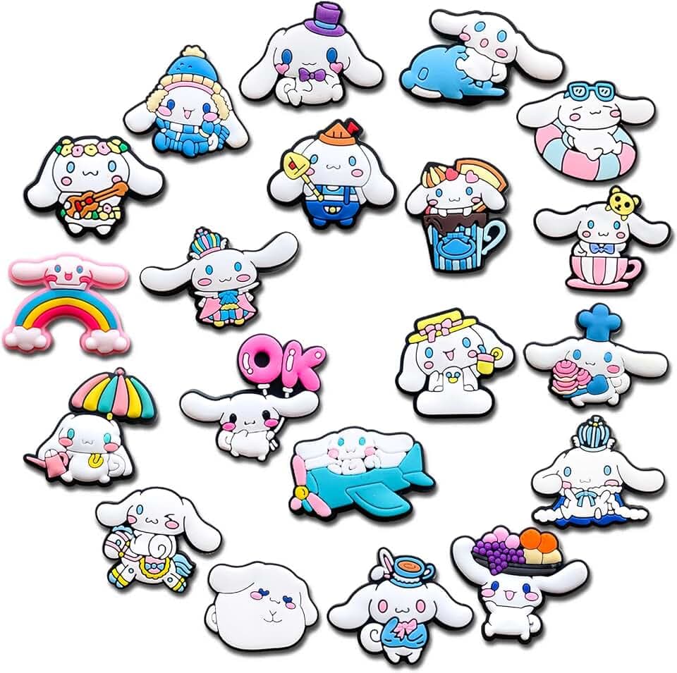 20Pcs Cartoon Shoe Decoration Charms for Clog Sandals, Cute Charms for Adults