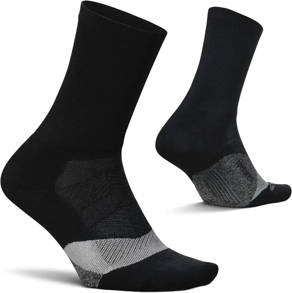 Feetures Elite Light Cushion Mini Crew Sock - Sport Sock with Targeted Compression
