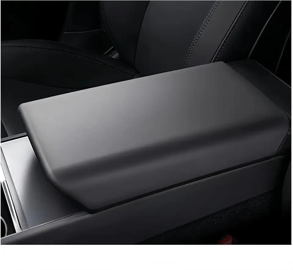 frani Center Console Armrest Cover for Tesla Model 3 Highland and Model Y Juniper,Black