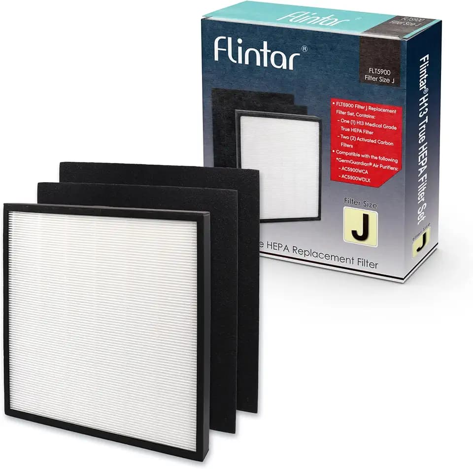 FLT5900 Replacement Filter J, Compatible with Germ Guardian GermGuardian Air Purifier AC5900WCA and AC5900WDLX, 1-Pack