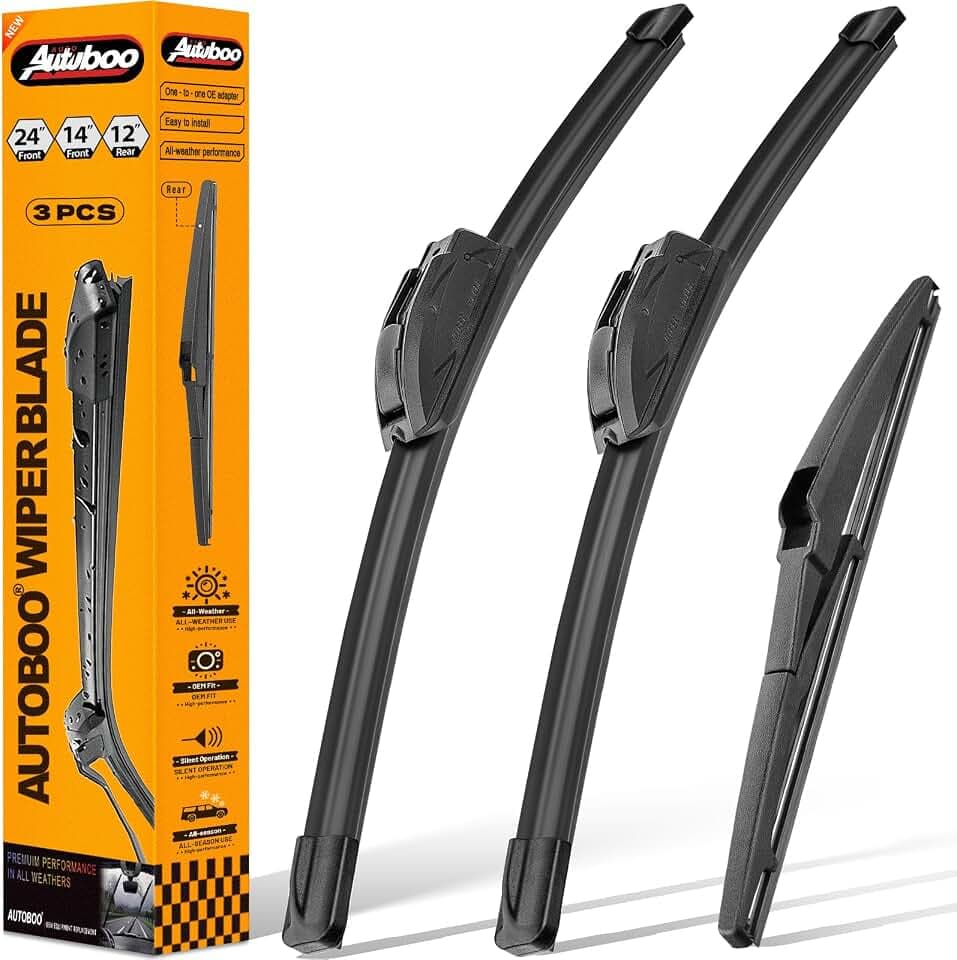 AUTOBOO Windshield Wiper Blade Replacement for Fiat 500 2011-2019