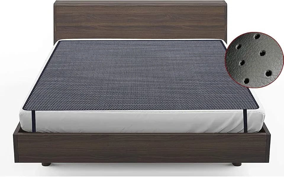 Amerthing Grounding Mats, Conductive Carbon Leatherette Pads for Better Sleep and Healthy, Relax Therapy Sheets (Full Size 54"x71"Inch)