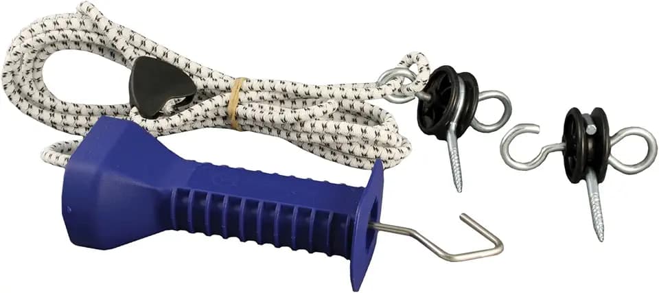 Zareba Electro-Gate Kit - Weather-Resistant Electric Gate Kit - Includes Anchors, Adjuster, Plastic Handle, Fencing Cord - WPGK3
