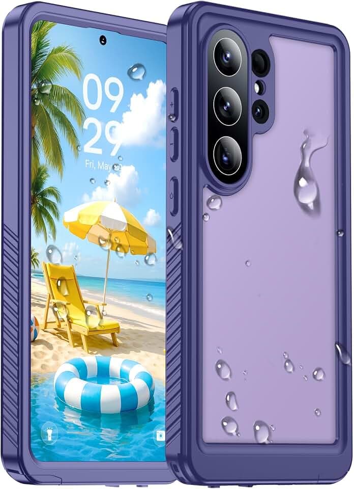 Red2Fire Compatible with Samsung Galaxy S26 Ultra Case Waterproof Built-in Screen & Camera Protector IP68 Underwater Full Body Military Dropproof Shockproof Translucent Matte Phone Case