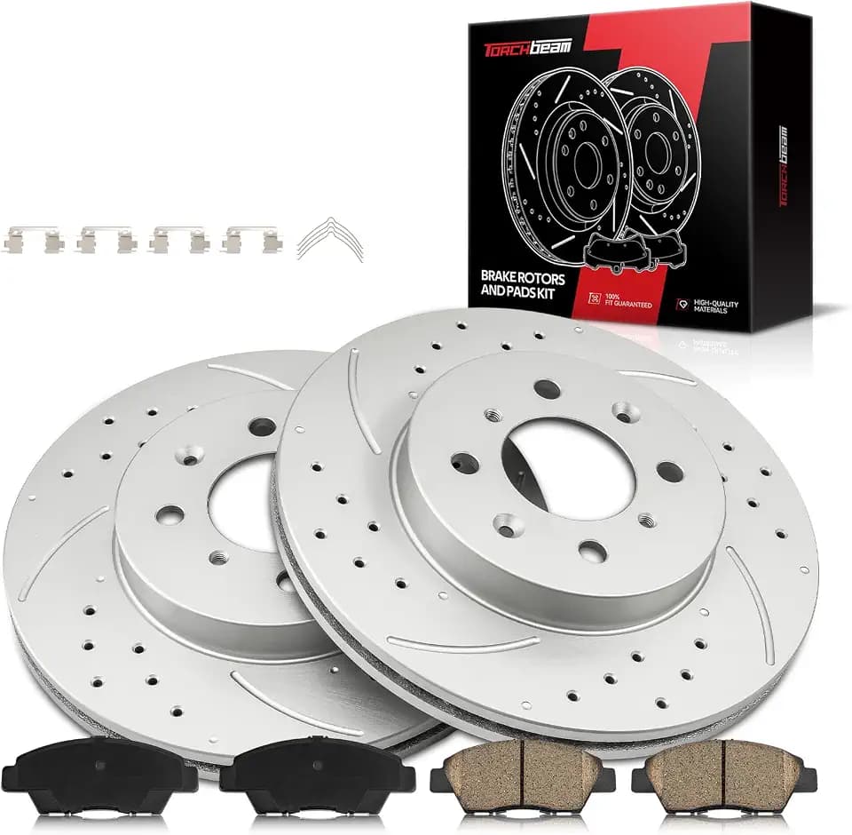 Torchbeam Front Brakes and Rotors Kit For Honda Fit 2009-2012, 2013 1.5L
