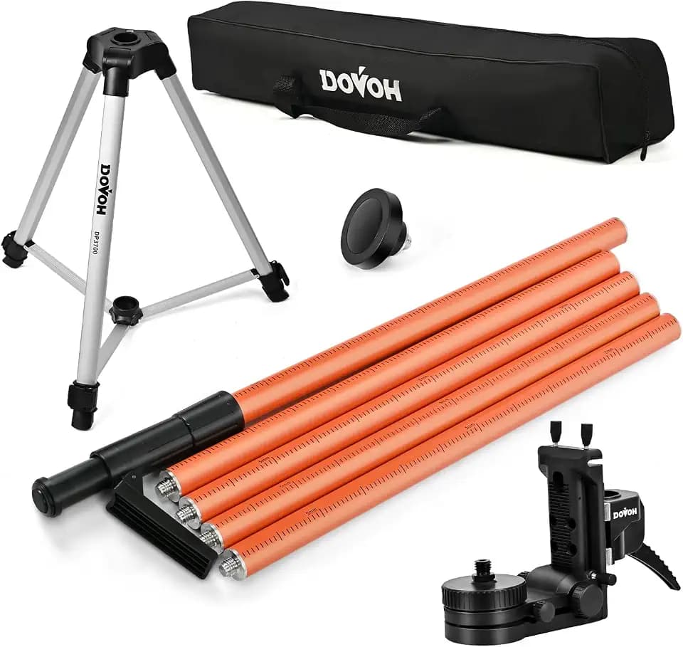 DOVOH Telescoping Laser Level Pole with Tripod, DP3700