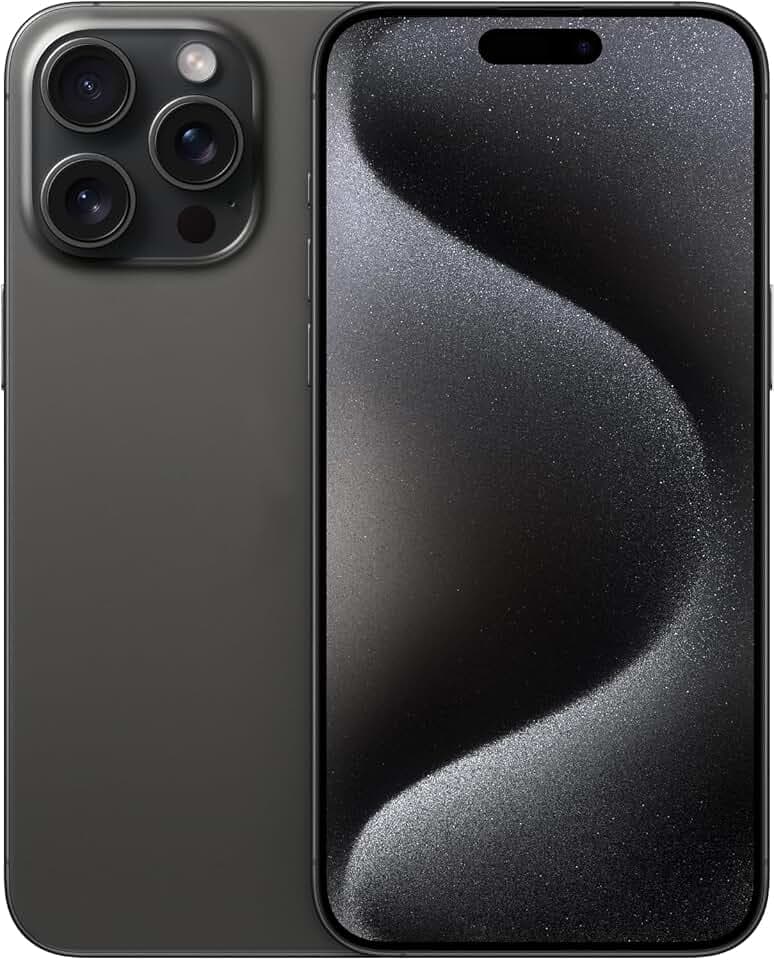 Original Back Glass Replacement for iPhone 15 Pro Max All Carriers with Pre-Installed Adhesive and Repair 15 Pro Max Tool (Black)