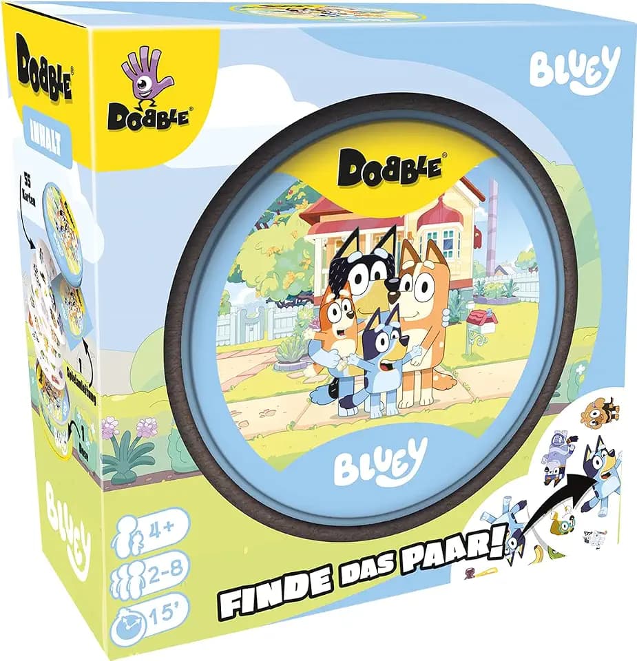 Asmodee, Dobble Bluey, Rasantes Familienspiel, Deutsch