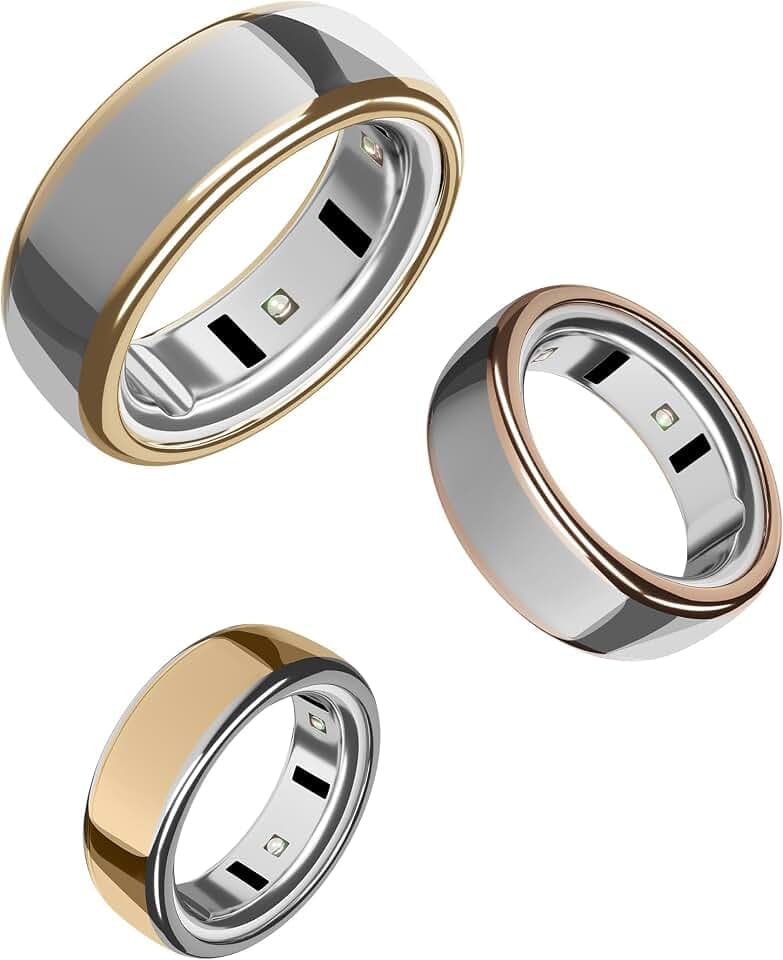 SURITCH 3 Pack Ring Cover for Oura Ring 4 & Oura Ring Gen 3 Horizon/Heritage, Ultra-Thin Anti-Yellow Transparent Ring Protector TPU Case for Oura Size 8, Support Charging with Cover on - G/R/S