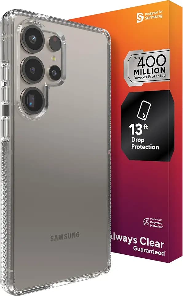 ZAGG Crystal Palace Samsung Galaxy S25 Ultra Case, Clear