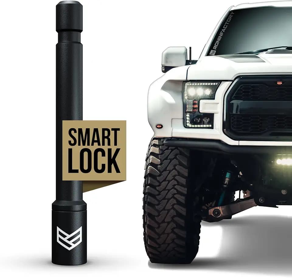 RONIN FACTORY Truck Antenna for Ford F150 Bronco Raptor Lightning & RAM SmartLock Flexible Short Antenna Ford F150 Accessories (5 Inch SmartLock)