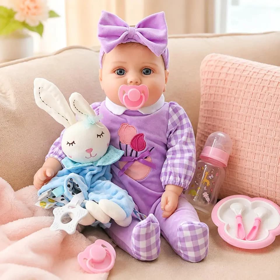 WOOROY Realistic Reborn Baby Doll, 18 Inch Newborn Soft Body Girl Doll