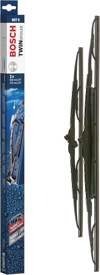 Bosch Scheibenwischer Twin Spoiler 607S, Länge: 600mm/475mm – Set für Frontscheibe
