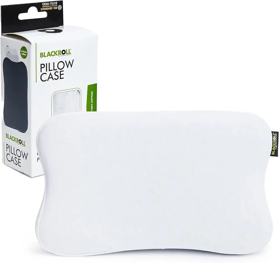 BLACKROLL® Pillow CASE Jersey, Kissenbezug 30 x 50 cm für Recovery Pillow, weicher Kopfkissenbezug aus hochwertiger Baumwolle, formstabile Kissenhülle ohne Faltenbildung, Weiß